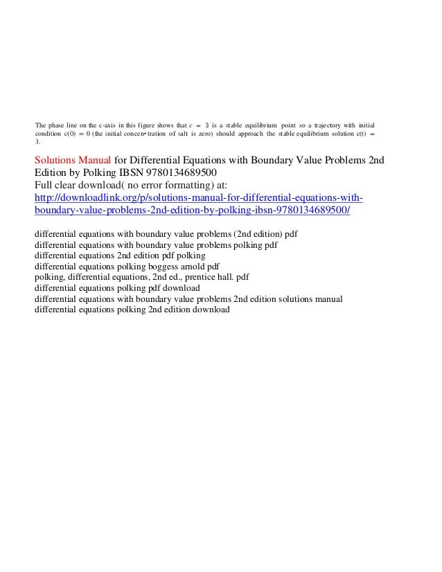 differential equations with boundary value problems 2nd edition polking